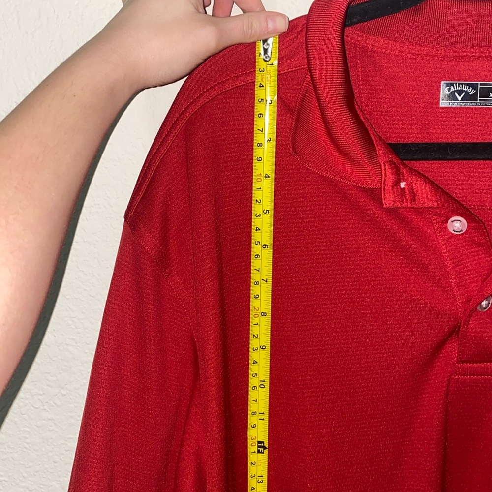 🎱Brand new Callaway Men's Chili Pepper Red Polo Shirt quick Dry! - Picture 4 of 12